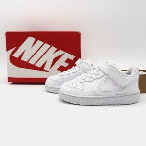 Nike Toddler Court Borough Low Recraft Adjustable Strap Casual Sneakers White